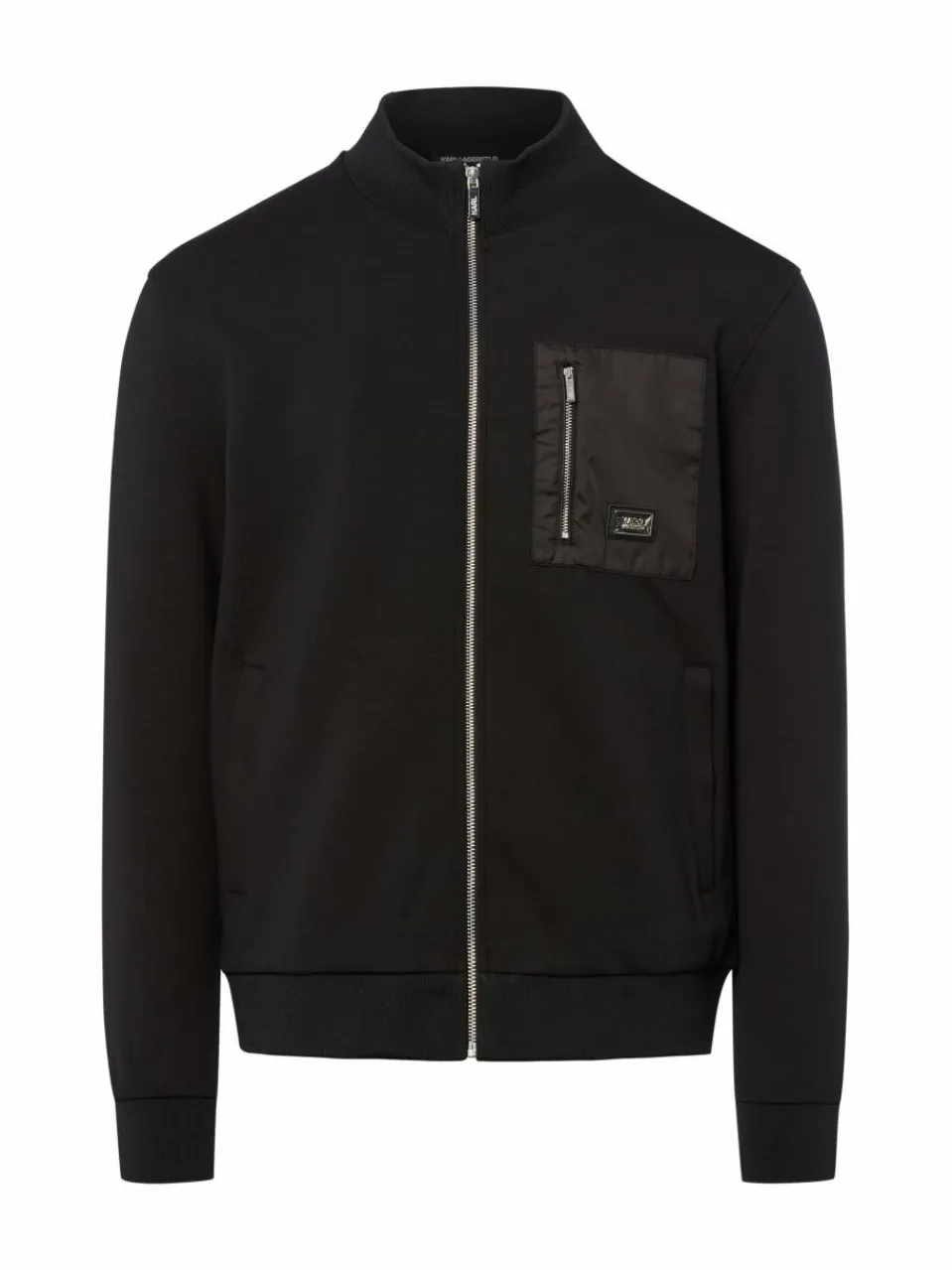 KARL LAGERFELD Sweatshirts & Sweatjacken<Herren Sweatjacke schwarz uni