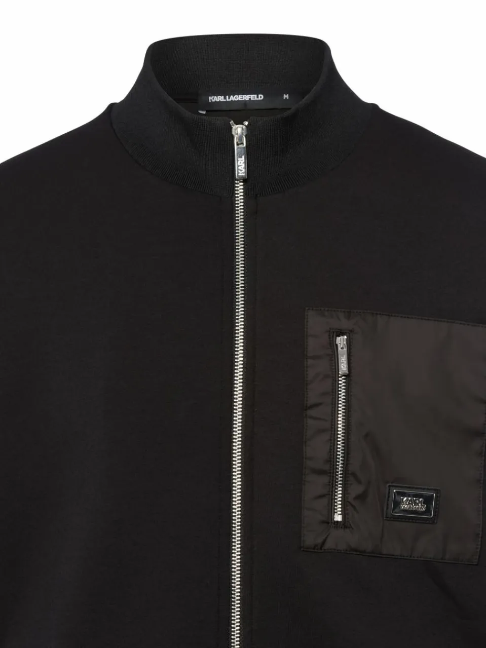 KARL LAGERFELD Sweatshirts & Sweatjacken<Herren Sweatjacke schwarz uni