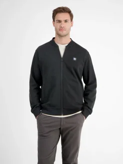 LERROS Sweatshirts & Sweatjacken<Herren Sweatjacke schwarz uni