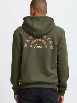 BLEND Sweatshirts & Sweatjacken<Herren Sweatjacke grün bedruckt