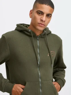 BLEND Sweatshirts & Sweatjacken<Herren Sweatjacke grün bedruckt