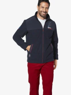 Jan Vanderstorm Sweatshirts & Sweatjacken<Herren Sweatjacke - ASPIAN blau bedruckt