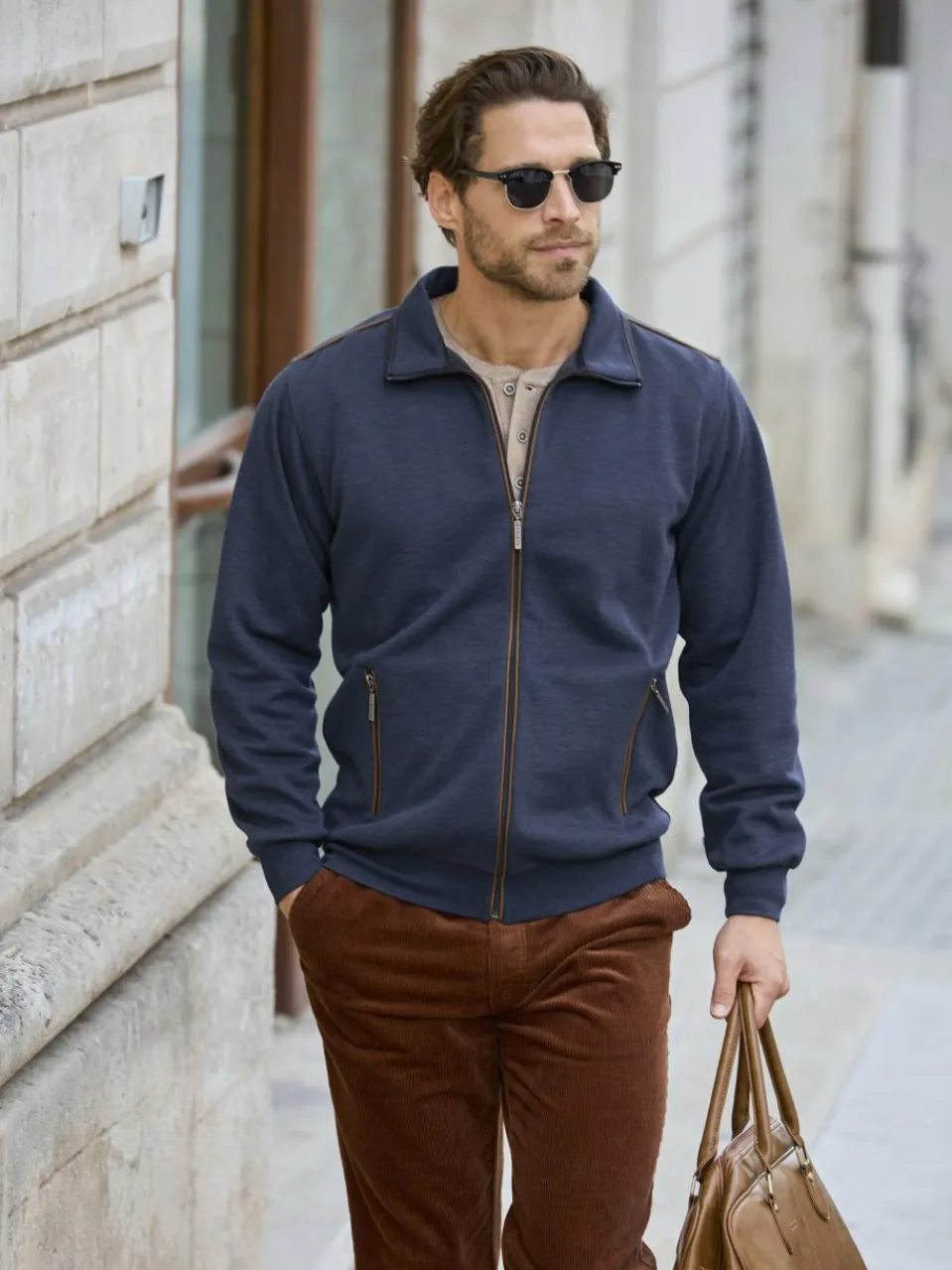 BABISTA Sweatshirts & Sweatjacken<Herren Sweatjacke - DEOLEZZI blau uni