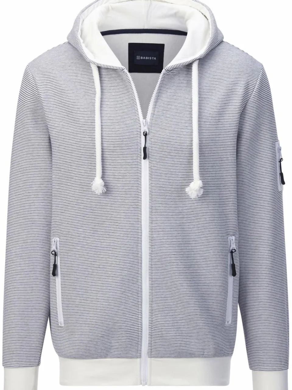 BABISTA Sweatshirts & Sweatjacken<Herren Sweatjacke - NOLIENZA weiß blau bedruckt