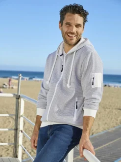 BABISTA Sweatshirts & Sweatjacken<Herren Sweatjacke - NOLIENZA weiß blau bedruckt