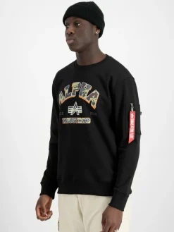 Alpha Industries Sweatshirts & Sweatjacken<Herren Sweatshirt schwarz bedruckt