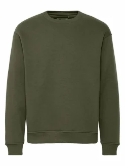 BLEND Sweatshirts & Sweatjacken<Herren Sweatshirt grün uni