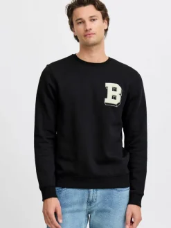 BLEND Sweatshirts & Sweatjacken<Herren Sweatshirt schwarz bedruckt