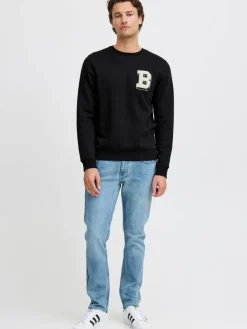 BLEND Sweatshirts & Sweatjacken<Herren Sweatshirt schwarz bedruckt