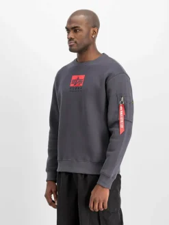 Alpha Industries Sweatshirts & Sweatjacken<Herren Sweatshirt grau uni