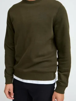 BLEND Sweatshirts & Sweatjacken<Herren Sweatshirt grün uni