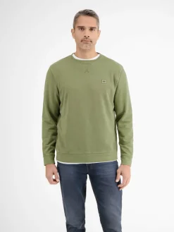 LERROS Sweatshirts & Sweatjacken<Herren Sweatshirt grün uni