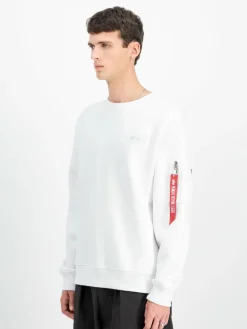 Alpha Industries Sweatshirts & Sweatjacken<Herren Sweatshirt weiß uni