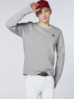 Polo Sylt Sweatshirts & Sweatjacken<Herren Sweatshirt hellgrau grau uni