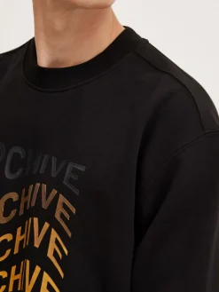 Solid Sweatshirts & Sweatjacken<Herren Sweatshirt schwarz bedruckt