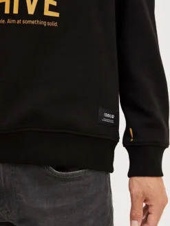 Solid Sweatshirts & Sweatjacken<Herren Sweatshirt schwarz bedruckt