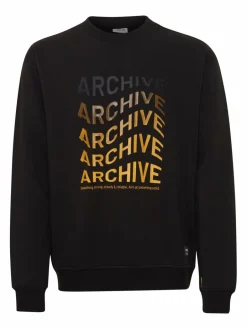 Solid Sweatshirts & Sweatjacken<Herren Sweatshirt schwarz bedruckt