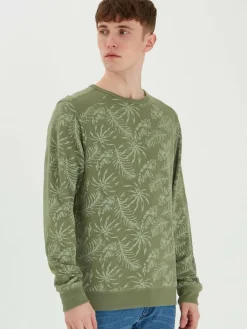BLEND Sweatshirts & Sweatjacken<Herren Sweatshirt grün gemustert