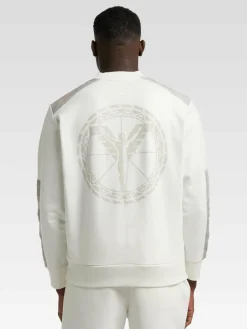 Carlo Colucci Sweatshirts & Sweatjacken<Herren Sweatshirt - Dapunt weiß bedruckt