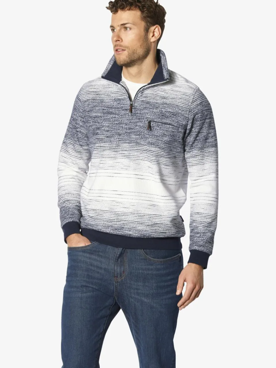 BABISTA Sweatshirts & Sweatjacken<Herren Sweatshirt - BENTILAGI blau melange bedruckt