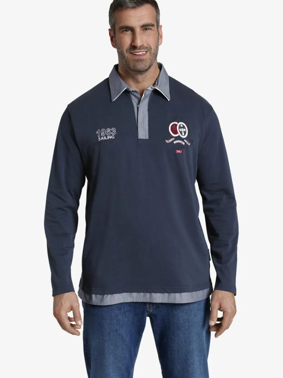 Jan Vanderstorm Sweatshirts & Sweatjacken<Herren Sweatshirt - FENNO blau bedruckt