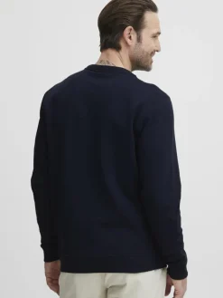 FQ1924 Sweatshirts & Sweatjacken<Herren Sweatshirt - FQWILLIAM crew neck logo sweat blau gemustert