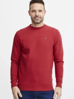 FQ1924 Sweatshirts & Sweatjacken<Herren Sweatshirt - FQWILLIAM crew neck logo sweat rot gemustert