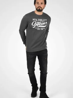 Indicode Sweatshirts & Sweatjacken<Herren Sweatshirt - IDGalilero grau bedruckt