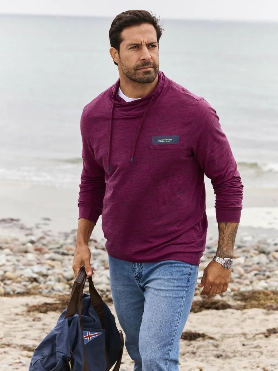 Jan Vanderstorm Sweatshirts & Sweatjacken<Herren Sweatshirt - KERVIK aubergine meliert
