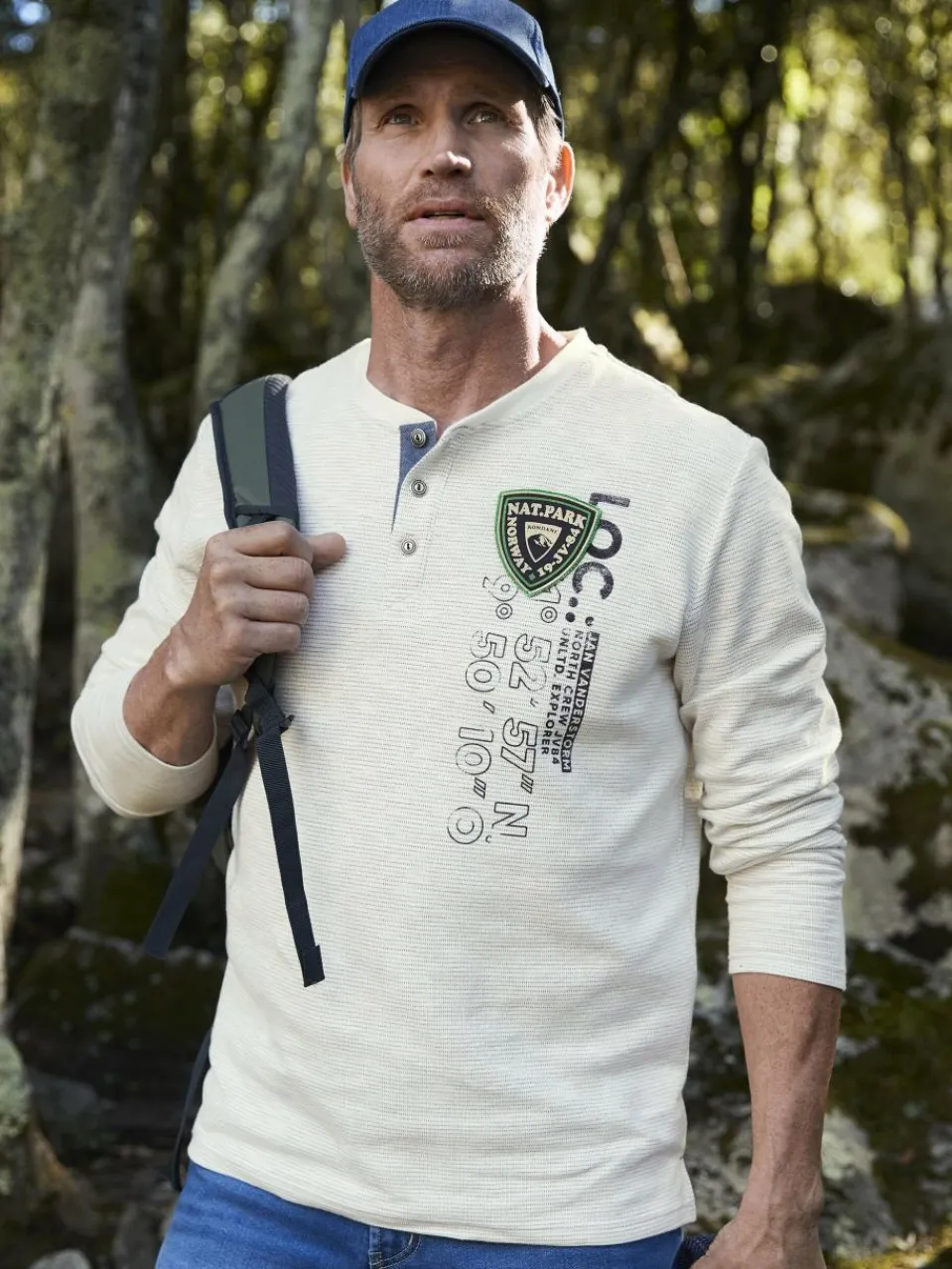 Jan Vanderstorm Sweatshirts & Sweatjacken<Herren Sweatshirt - REGINALD vanille bedruckt