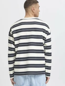 Solid Sweatshirts & Sweatjacken<Herren Sweatshirt - SDPEACE weiß gestreift