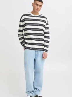 Solid Sweatshirts & Sweatjacken<Herren Sweatshirt - SDPEACE weiß gestreift