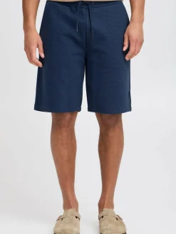 BLEND Hosen<Herren Sweatshorts - BHCASPER blau strukturiert