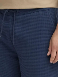 BLEND Hosen<Herren Sweatshorts - BHCASPER blau strukturiert