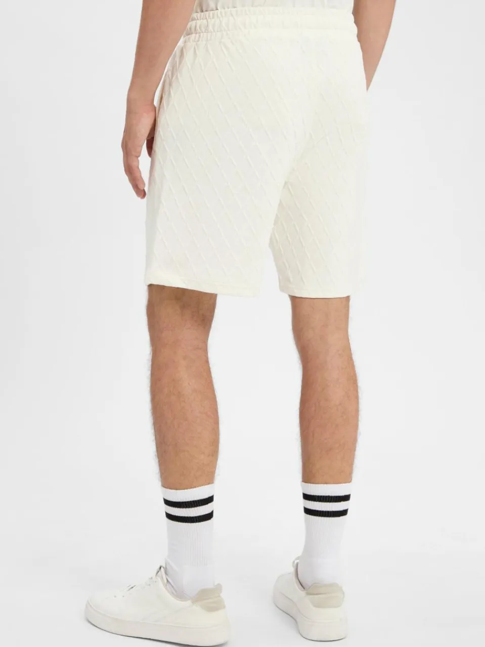 PEGADOR Hosen<Herren Sweatshorts - Jovren ecru strukturiert