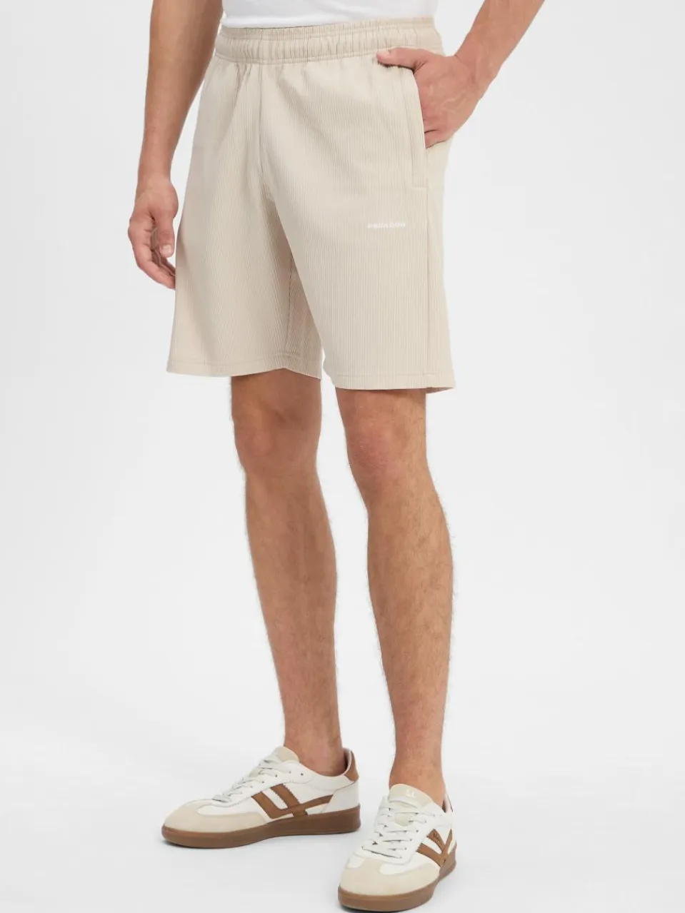 PEGADOR Hosen<Herren Sweatshorts - Troy beige strukturiert