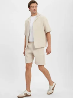 PEGADOR Hosen<Herren Sweatshorts - Troy beige strukturiert