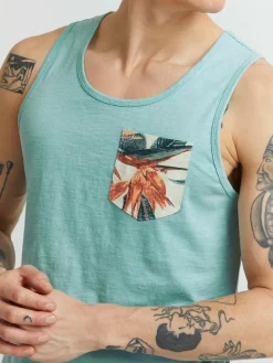 BLEND Shirts<Herren Tanktop blau gemustert