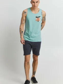 BLEND Shirts<Herren Tanktop blau gemustert