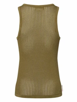 Another Cotton Lab Shirts<Herren Tanktop - Oversized Mesh Knit oliv uni