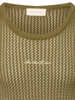 Another Cotton Lab Shirts<Herren Tanktop - Oversized Mesh Knit oliv uni