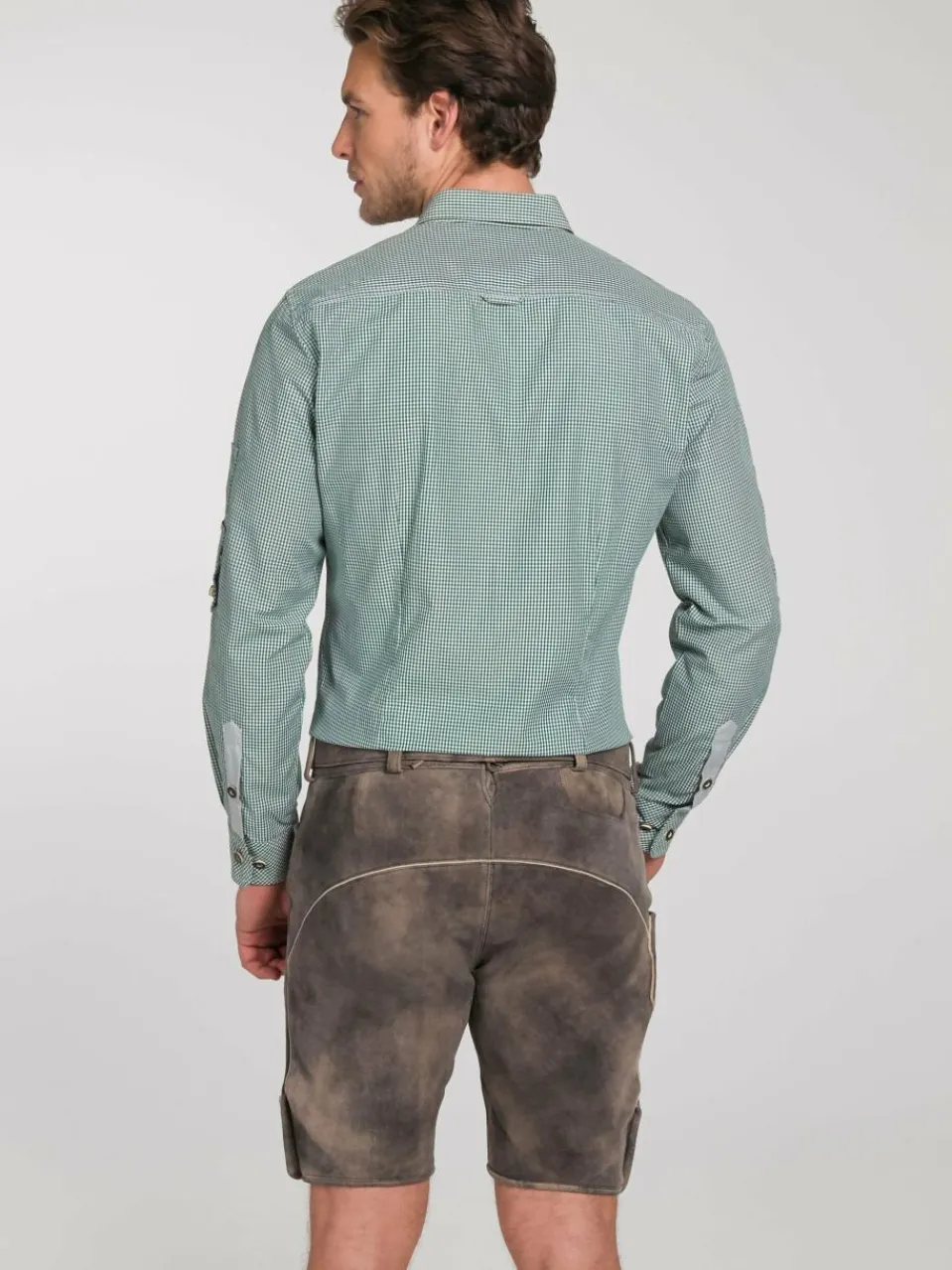 Spieth & Wenksy Hemden<Herren Trachtenhemd - Dorf Langarm grün uni