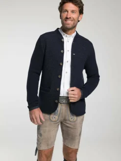 Spieth & Wenksy Pullover & Strickjacken<Herren Trachtenstrickjacke - Gasteig blau uni