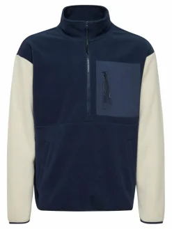 BLEND Sweatshirts & Sweatjacken<Herren Troyer blau gemustert
