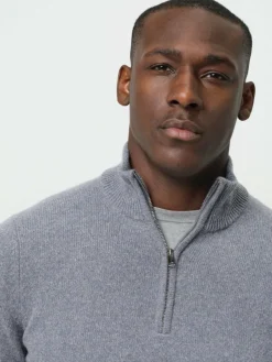 Profuomo Pullover & Strickjacken<Herren Troyer blau uni