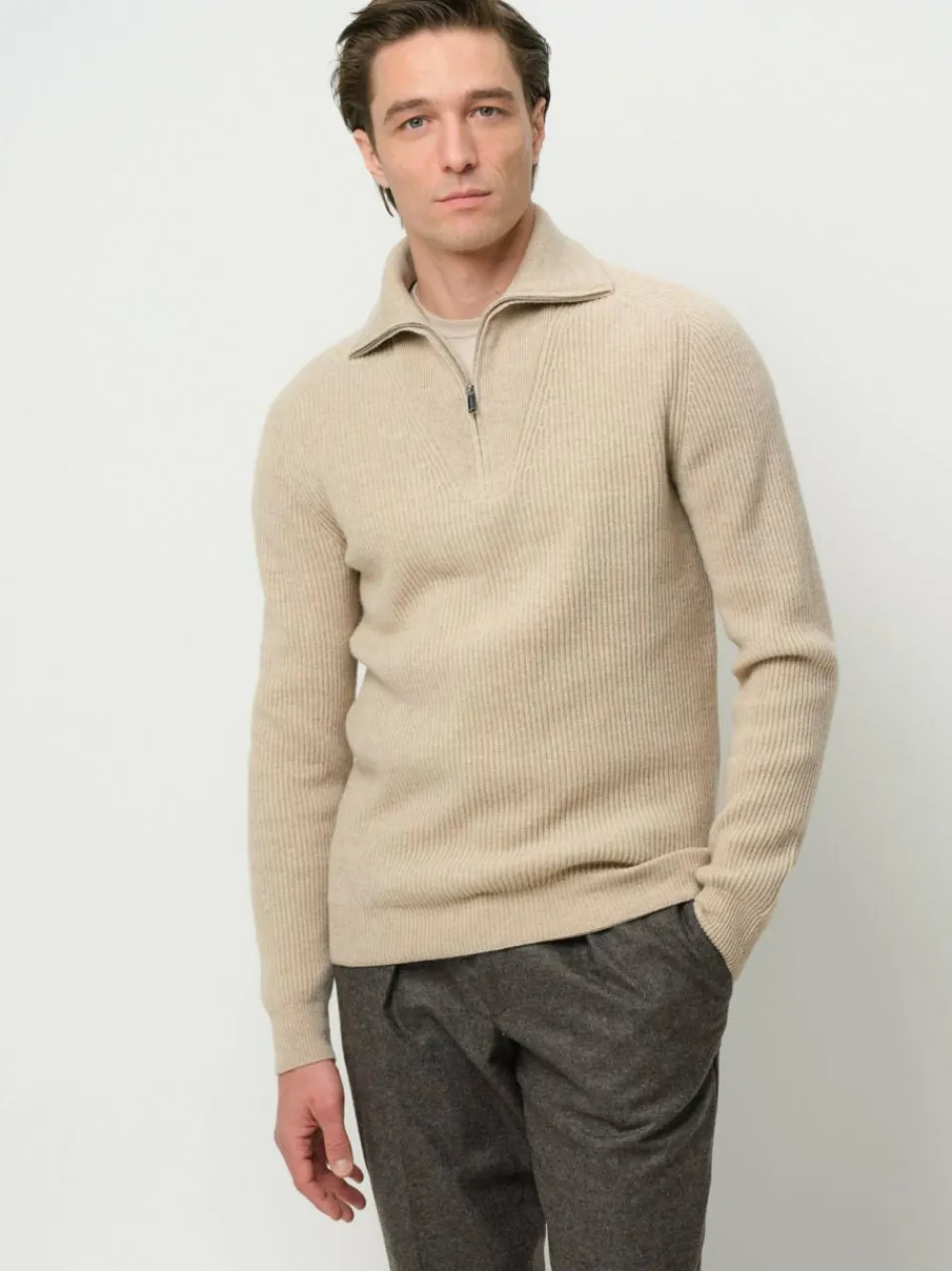 Herren Profuomo Pullover & Strickjacken>Herren Troyer