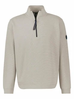 LERROS Sweatshirts & Sweatjacken<Herren Troyer weiß uni