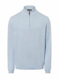 Fynch-Hatton Pullover & Strickjacken<Herren Troyer hellblau uni