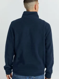 BLEND Sweatshirts & Sweatjacken<Herren Troyer blau uni