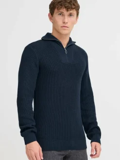 Herren BLEND Pullover & Strickjacken>Herren Troyer - BHDENO HALFZIPP